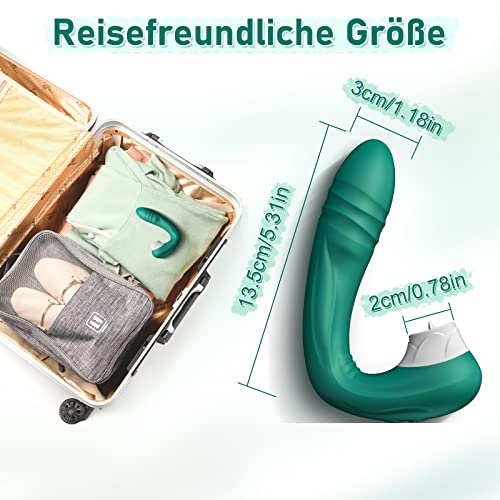 G-Punkt-Vibrator für Frauen,Anal Vibratoren mit Stoßfunktion und Leckmodi,Wasserdichter vaginaler Klitoris-Vibrator Silikon Vibrator,G-Dildo Vibration Erotik Sexspielzeug für Erwachsene – Bild 7