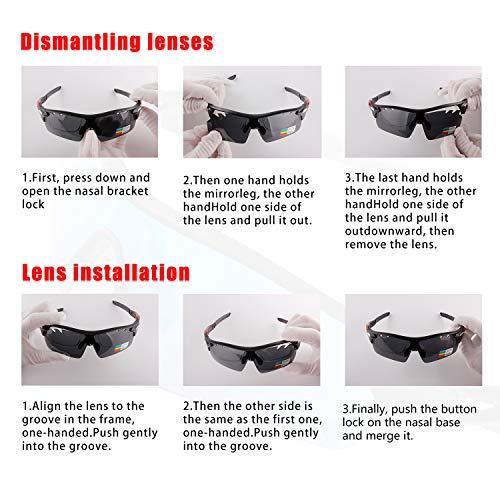 OULIQI-Gafas-Sol-Polarizadas-Hombre-Mujer-Gafas-de-Sol-Deportivas-UV-400-Proteccion-Gafas-con-5-Rodajas-De-Lentes-Intercambiables-para-Ciclismo-Correr-Golf-Beisbol-Surf-Conduccion-Esquiando