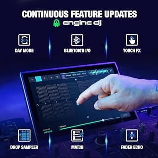 Denon DJ PRIME 4+ Standalone DJ Controller with Stem Separation on 4 Decks, Wi-Fi Streaming, Drop Sampler Mixer, 10.1" Touchscreen, Light Control
