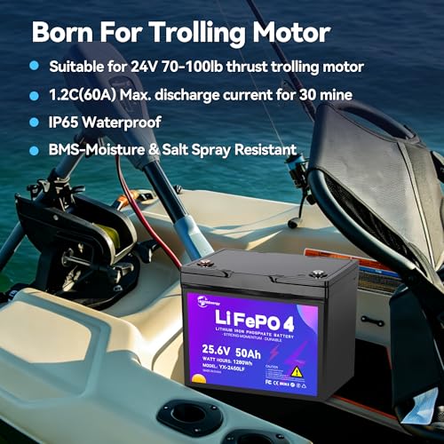 Image of 12V 100Ah LiFePO4 Lithium B attery, 100A BMS Board | Rechargeable Solar Battery, Up to 15000 Deep Cycles, Perfect for RV, Solar System, Trolling Motor, Camper, Fishing Boat
