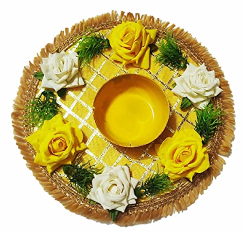 Image of Sanvatsar Home Handmade Haldi Jwellery Thali