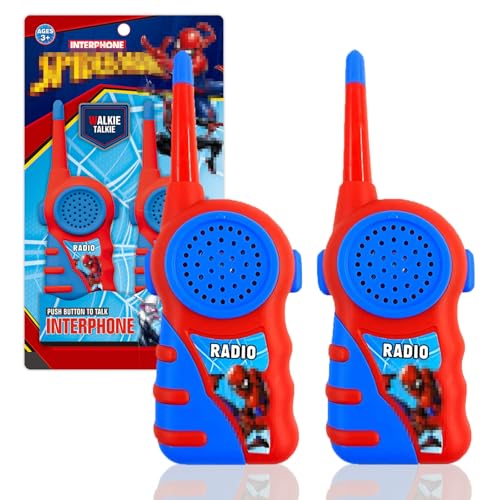 Walkie Talkie Niños 2 Piezas Con Diseño 3D De Araña - Juguetes Para Aventuras Al Aire Libre, Senderismo Y Camping, Edades 3-8 Años