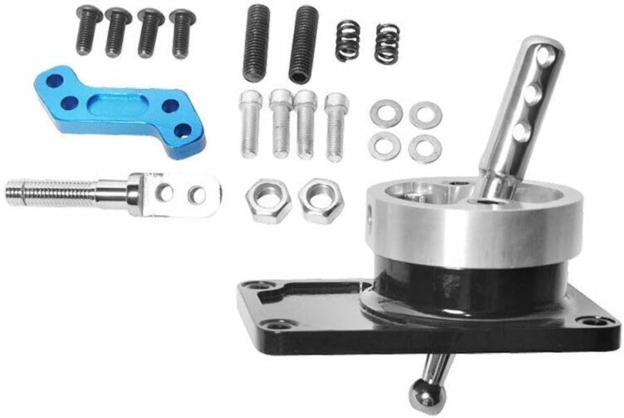 Yazyu Quick Gear Short Throw Shifter Shift for Ford for Mustang 1983-2003 for Thunderbird 1984-1988 Black/Silver 4CAR-SS-FM83 YZY0754