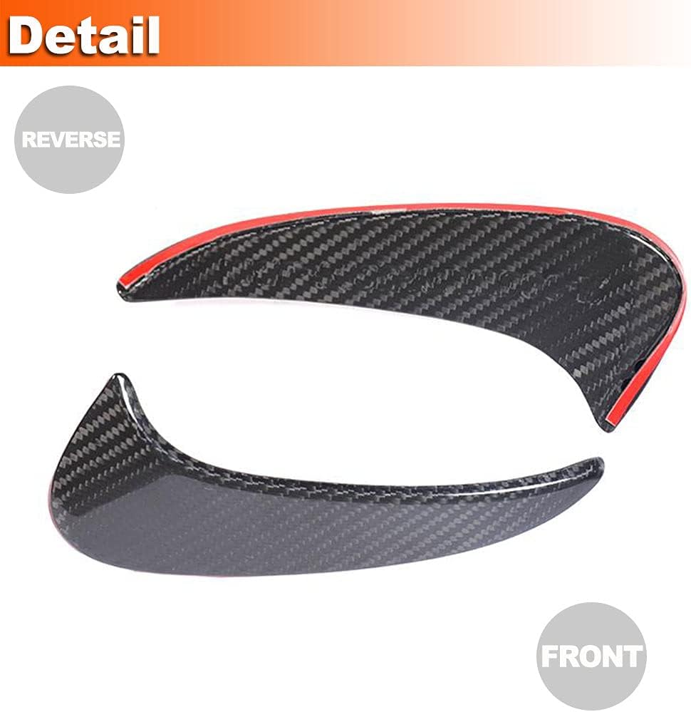 Carbon Fiber Carbon Fiber Rear Bumper Canards Fit for Mercedes Benz GLA Class GLA250 GLA35 AMG 4-Door 2020-2021 H247 Rear Air Vent Cover Side Bumper Fender Scoop Spoiler Canard Trims