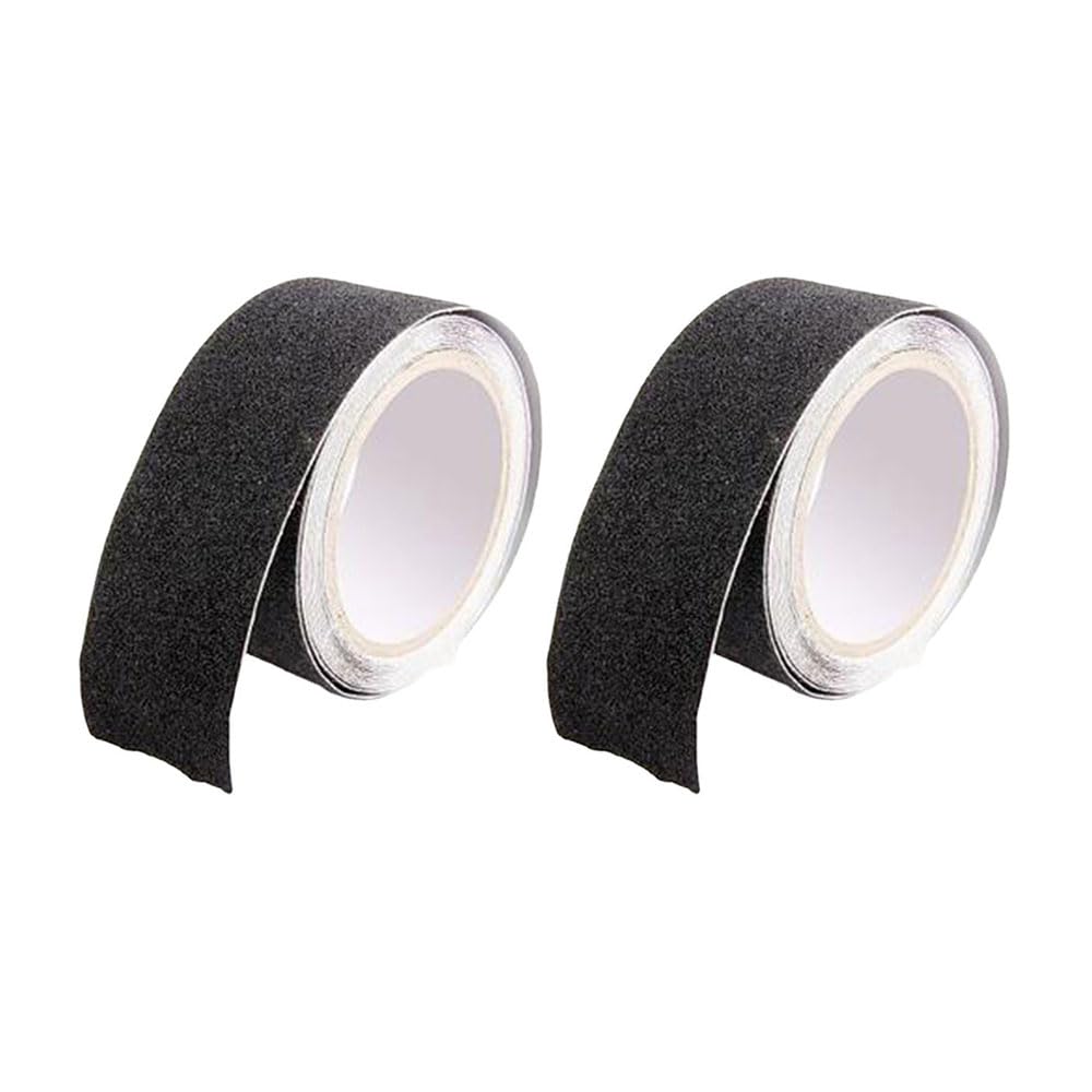 JZS Grip Tape, Anti Slip Tape, Non Skid Tape, Grip Tape for Stairs, Non Slip Tape, Friction Tape, Stair Grips Non Slip, Black Grip Tape, Grip Tape Roll, Waterproof Grip Tape,5 x 100cm x 2 Rolls,Black