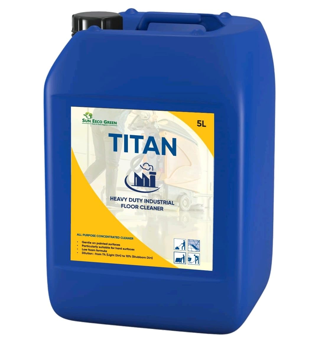 SES TITAN INDUSTRIAL ALKALINE FLOOR CLEANER - DEGREASER PACK SIZE 5 LITER