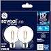 GE Reveal LED Light Bulbs, 60 Watt, G25 Globe Bulbs, Medium Base (2 Pack)