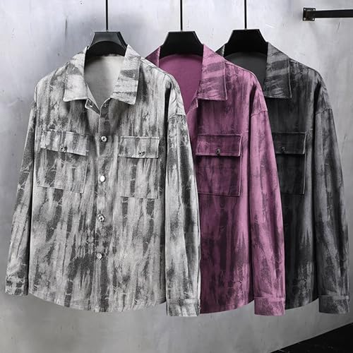 Chaqueta de mezclilla para hombre estilo casual otoño miniatura 2