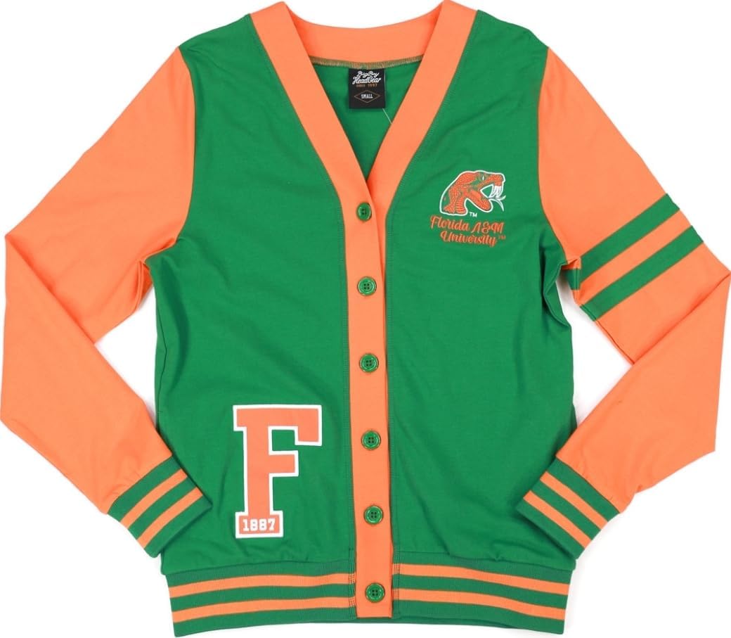 Big Boy Florida A&M Rattlers S11 Womens Cardigan [Green - M] - ID#68118