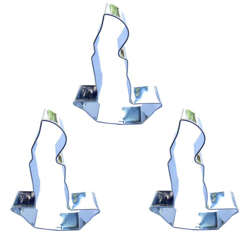 Candle Holder Shape 3 Piece Biscuit Cutting Molds, Baking Tools, Cake Decorating Soft Candy Tools.