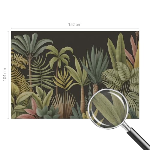 Papel pintado autoadhesivo clásico lavable con estampado denso de selva 5