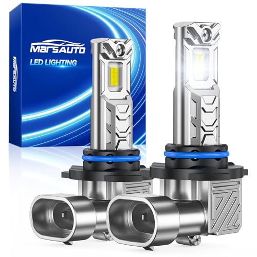 Image of Marsauto 9005 Led Light Bulbs, 30000LM 6500K Cool White, 500%+ Brighter HB3 Fog Light for Night Highway Driving & Bad Weather, Fanless Passive Cooling, IP68 Plug and Play, Pack of 2