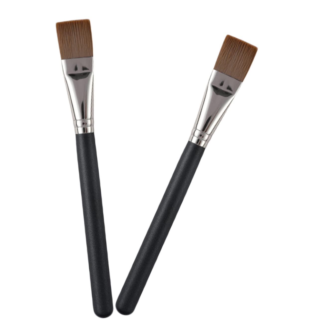 MAGICLULU 5 Set Di Pennelli Per Maschera Viso in Fibra Artificiale Di Legno Impugnatura Comoda Per Applicatore Per Maschera Di Argilla Strumenti Per Il Trucco Duraturi 2 Pezzi * 5