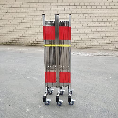 Barrière métallique extensible à roulettes 1,2m pour garage - 6