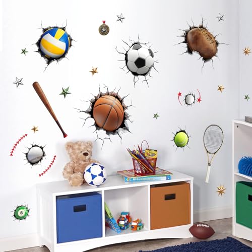 Vinilos deportivos 3D para decoración de pared miniatura 3