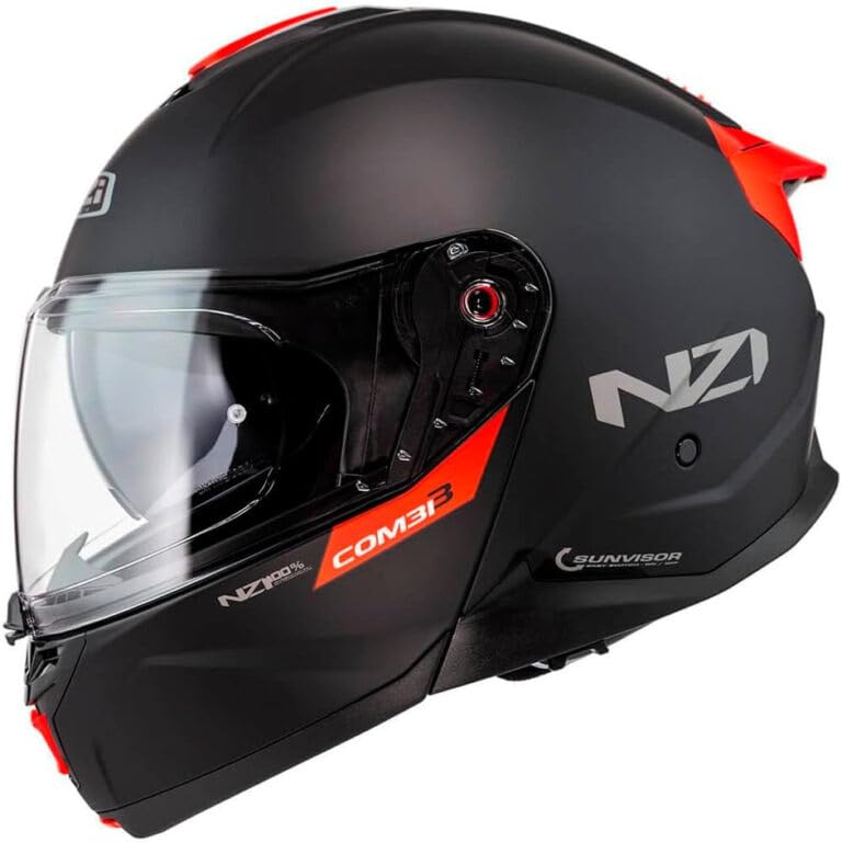 Casco Moto Modular Combi 3 Duo, Casco de Moto Abatible, ECE R22.06, Negro Mate, 1750g, Resina Termoplástica, Ventilación Canalizada. Talla M