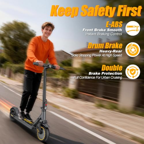 Image of WERHY 10 Inches Electric Scooter, 500W /1000W Powerful Motor & 22 MPH Top Speed, 22-28Miles Long Range, Folding E Scooter with Dual Braking for Adults
