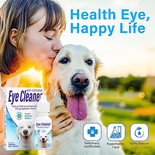 Dog Eye Drops, Effective Dog Eye Drop for Infection, Relieve Red Eyes & Dryness, Dog Eye Wash for Cleaning Tear Streaks, Non-Toxic & Safe(2 x 10 mL) - Image 3