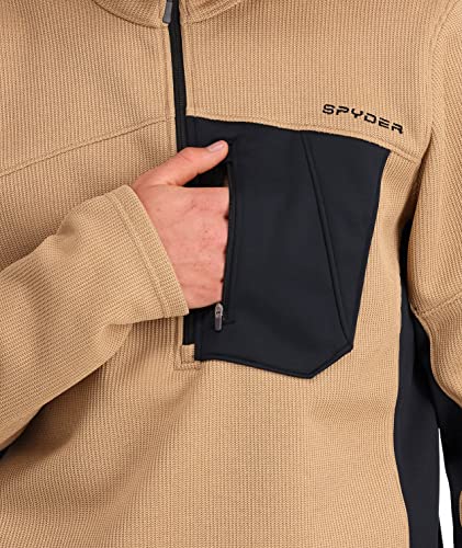 Image of Spyder Men's Bandit Hybrid 1 /2 Zip Fleece Ski Mid Layer Sweater Jacket