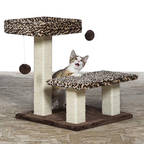 Torre para gatos multi-nivel con rascador y cama miniatura 6