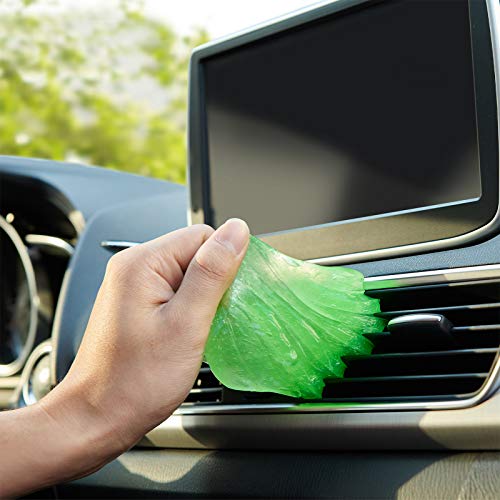 FiveJoy Car Cleaning Gels, 5-Pack Universal Auto Detailing Tools Car Interior Cleaner Putty, Dust Cleaning Mud for PC Tablet Laptop Keyboard, Air Vents, Camera, Printers, Calculator - 400g