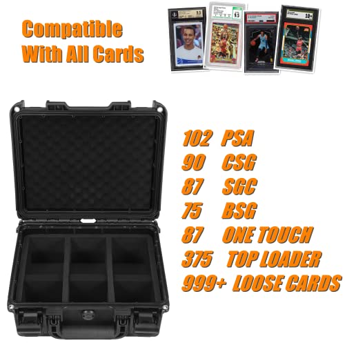 Sibonic Waterproof Graded Card Case Compatible With 102 Card Slabs, Bgs Psa Sgc Fgs Graded Sports Trading Cards, Graded Slab Card Storage Box… #TOP1