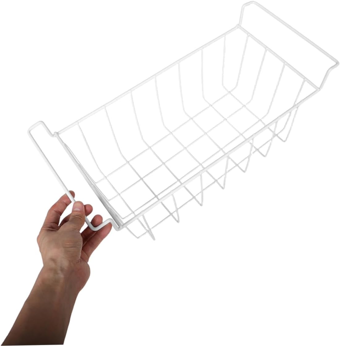 Freezer Wire Baskets Metal Storage Bins for Upright Freezers Hanging Design with Handle Maximize Space for Food Snacks Durable Secure Organizer for Kitchen