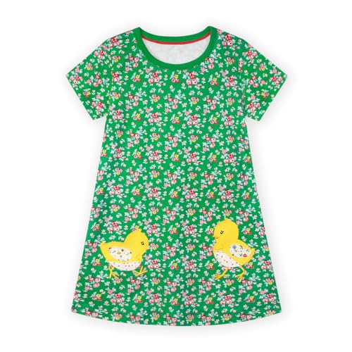 HILEELANG Toddler Girl Easter Dress Summer Cotton Casual Sleeveless Playwear Beach Sundress2