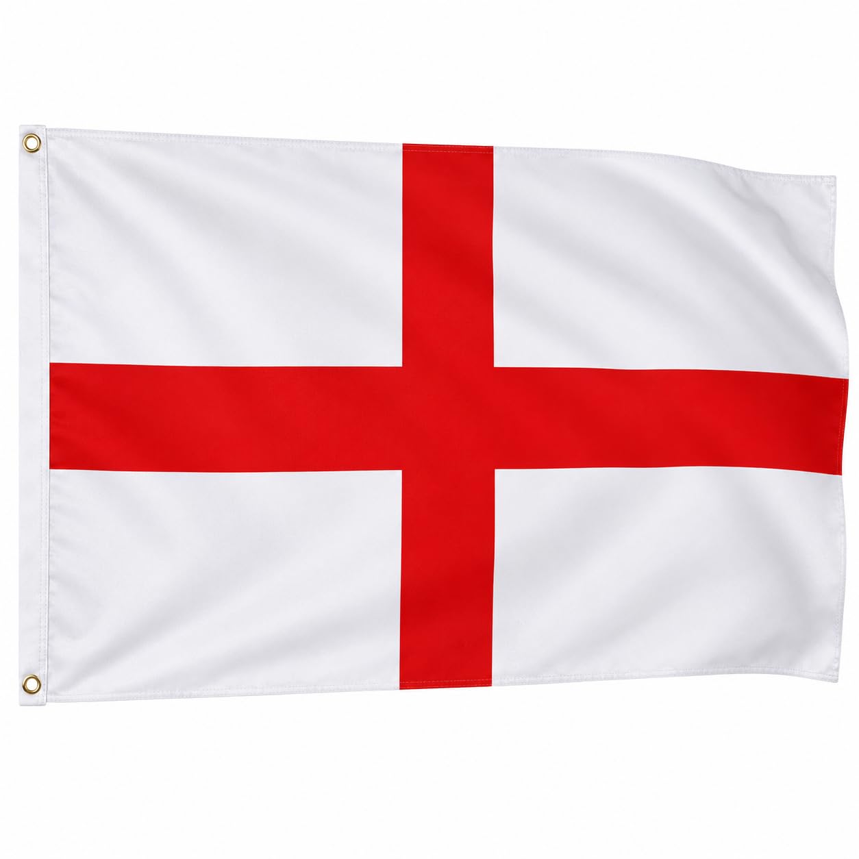AURALIN 1 Pack England St George’s Cross Flag 3x5ft, Large Double Sided Polyester Banner with Brass Eyelets for Football World Cup 2026, St George’s Day, Pub, Garden and Street Party Decor