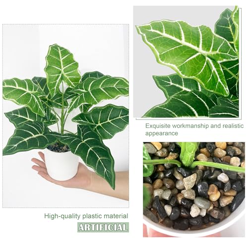 2 Stück Kunstpflanze Wie Echt, Künstliche Pflanzen im Topf Zimmerpflanzen, 35cm Kunstpflanzen Dekopflanze Fake Plant Plastik Pflanze für Badezimmer Büro Küche Badezimmer Dekoration – Bild 4