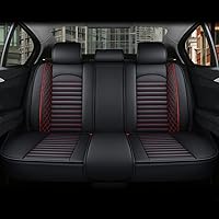 Vista 2 de Juego completo de fundas de asiento de automóvil, de piel sintética, cubierta de asiento de automóvil, cómoda funda de cojín para vehículo