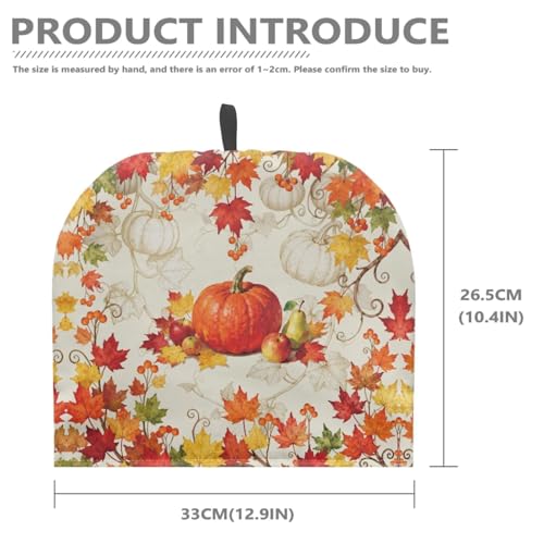 Image of Thanksgiving Pumpkin Print Tea Pot Cover Teas Cosy Insulated Tea Cozies Home Kitchen Decoration Teapot Dust Cover Warming Tea Kettle Quilt Creative Gifts for Banquet