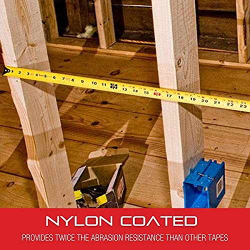 Starrett Exact Retractable Metric Pocket Tape Measure With Nylon Coating, Self Adjusting End Hook, And Steel Belt Clip - 3/4" Width X 5M Length - Ktx34-5M-N #TOP4