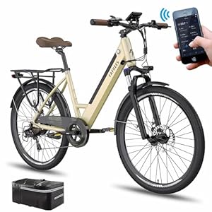 Fafrees F26 PRO Elektrische Fiets, 26 Inch Elektrische Stadsfiets Dames Heren, 250W Motor, 36V/14.5Ah batterij, Ondersteuning 60-110 KM, 7-Versnellingen ebike, Unisex Volwassene