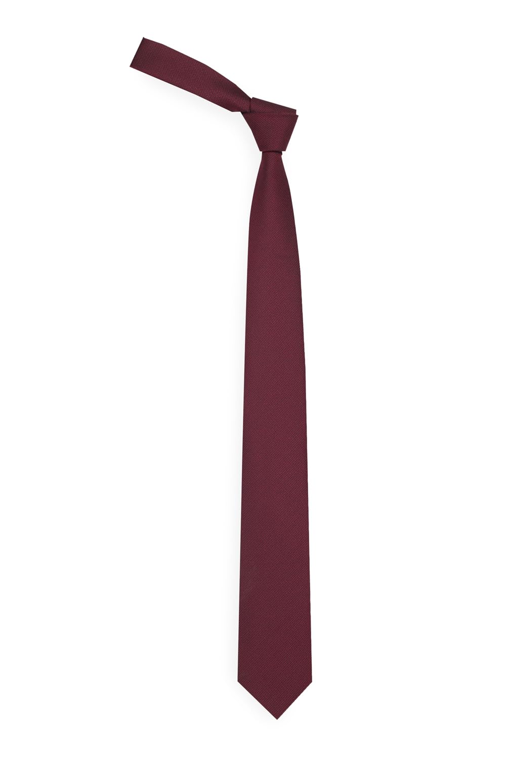 Men Maroon Textured Tie-image-14