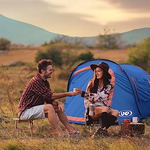 Image of Pop-up Tent,2 Person Camping Tent,Instant Portable Beach Tent,Easy Pop Up Shade Tents 2 Doors for Camping Hiking & Traveling with Carrying Bag