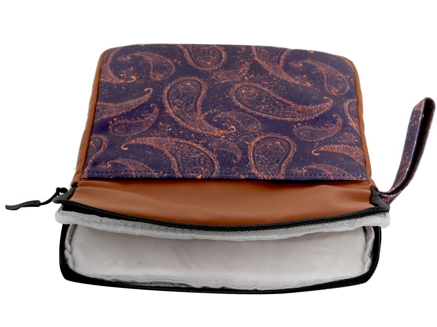 Image of ProElite Tablet Sleeve Case Cover for Upto 11.5 inch for iPad 10.2 /Air 10.9 /Pro 11 / Samsung /Lenovo /Galaxy Tab A9 Plus /S8 /S9 /Realme Pad /Honor Pad X9 /Xiaomi Mi pad 7 /Redmi Pad /Oneplus Pad, Brown Multileaf