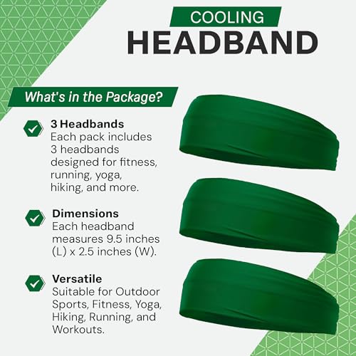 Image of COLD FACTOR Cooling Headband for Women and Men - UPF 50+ Advanced Evaporative Comfort, Instant Cooling Sweatband for Outdoor Sports, Fitness, Yoga, Hiking, Running, and Workout