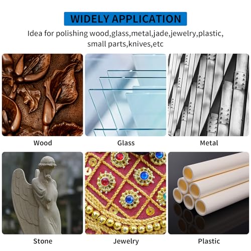 Image of Polishing Buffing Wheel for Rotary Tool, 110PCS Wool Felt Wheel Accessories,Polishing Kit with 1 /8 inch Shank for Jewelry Metal Buffing Wheels Polishing