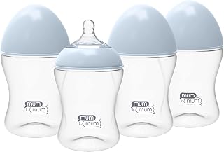 Anti Colic Baby Bottles 8oz with "M" Flow Rate for 3-6 Months, 4 Pack, MM104A