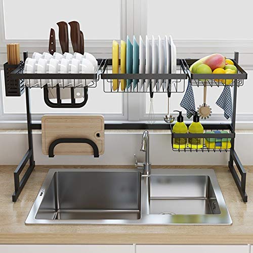 Preisvergleich Produktbild TFeibo Küchenregale Abtropfbrett Spülbecken Abtropfbrett Hängendes Abtropfbrett Besteckkasten Essstäbchen Röhrengeschirr Aufbewahrungsbox Küchenbedarf Küchenutensilien Geschirr Geschirr Aufbewahrung S