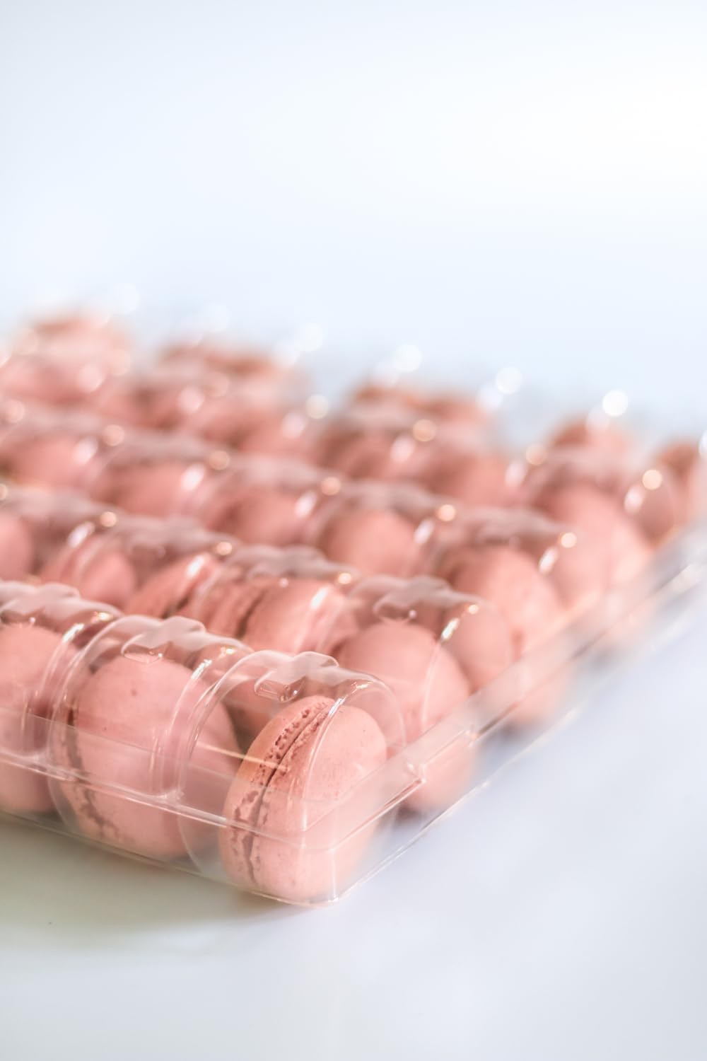 Vend Exchange Clear Plastic Macaron Containers - Fits 35 Macarons (Pack of 10)