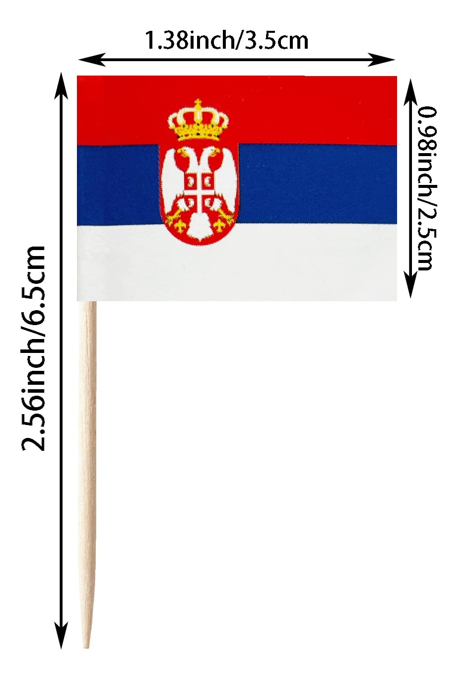 stidsds 100pcs National Stuzzicadenti Bandiera A (Albania