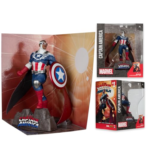 McFarlane Toys - Marvel Captain America 1:10th Scale Collectible with Scene (All-New Captain America #1) - image 4