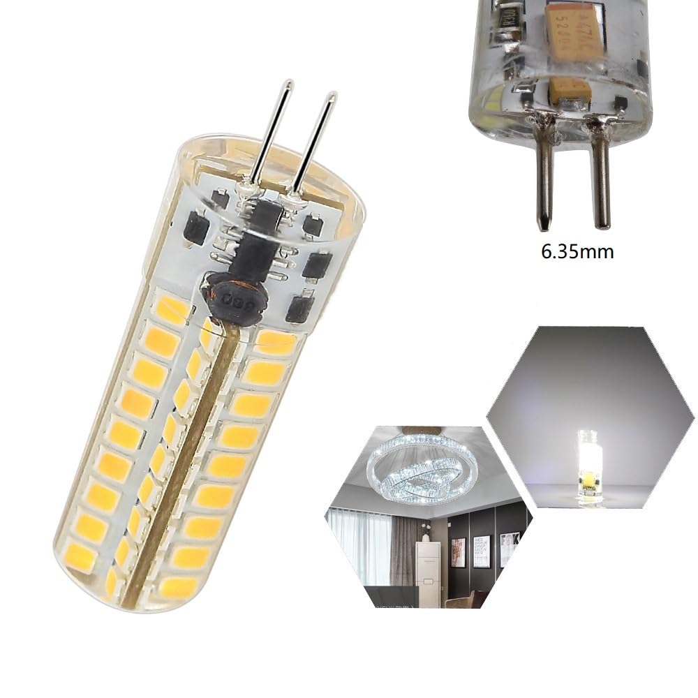 6PCS Bombillas LED Regulables GY6.35 Blanco 6000K AC/DC 12V 7W Lámparas De Ahorro De Energía,Blanco 6000K,7W - 6PCS
