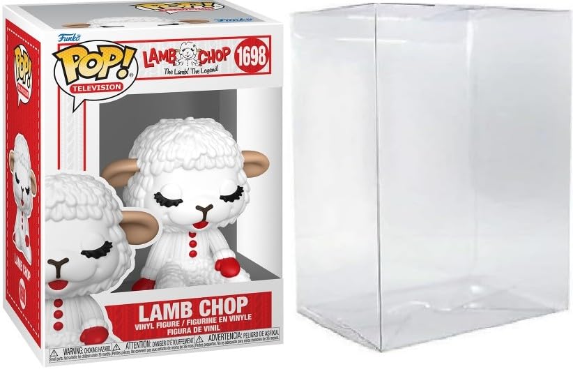 Funko Pop! Television Lamb Chop #1698 - Figura in vinile con custodia protettiva, 3,75 pollici