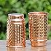 Hammered Pure Copper Tumblers Set of 2, UNLINED, UNCOATED and LACQUER Free | 350 Ml. (11.8 US Fl Oz) Traveller's Copper Cups for Ayurveda Health Benefits
