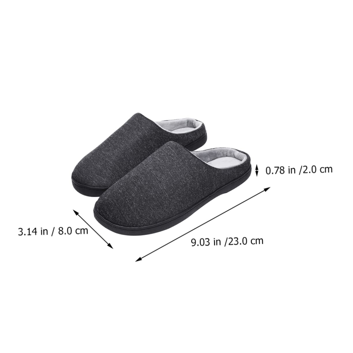 Pantofole Da in Cotone Da Donna Pantofole Sfocate Da Donna Da Ragazzo Pantaloni Da Uomo Diapositiva Invernali Da Pelose Black