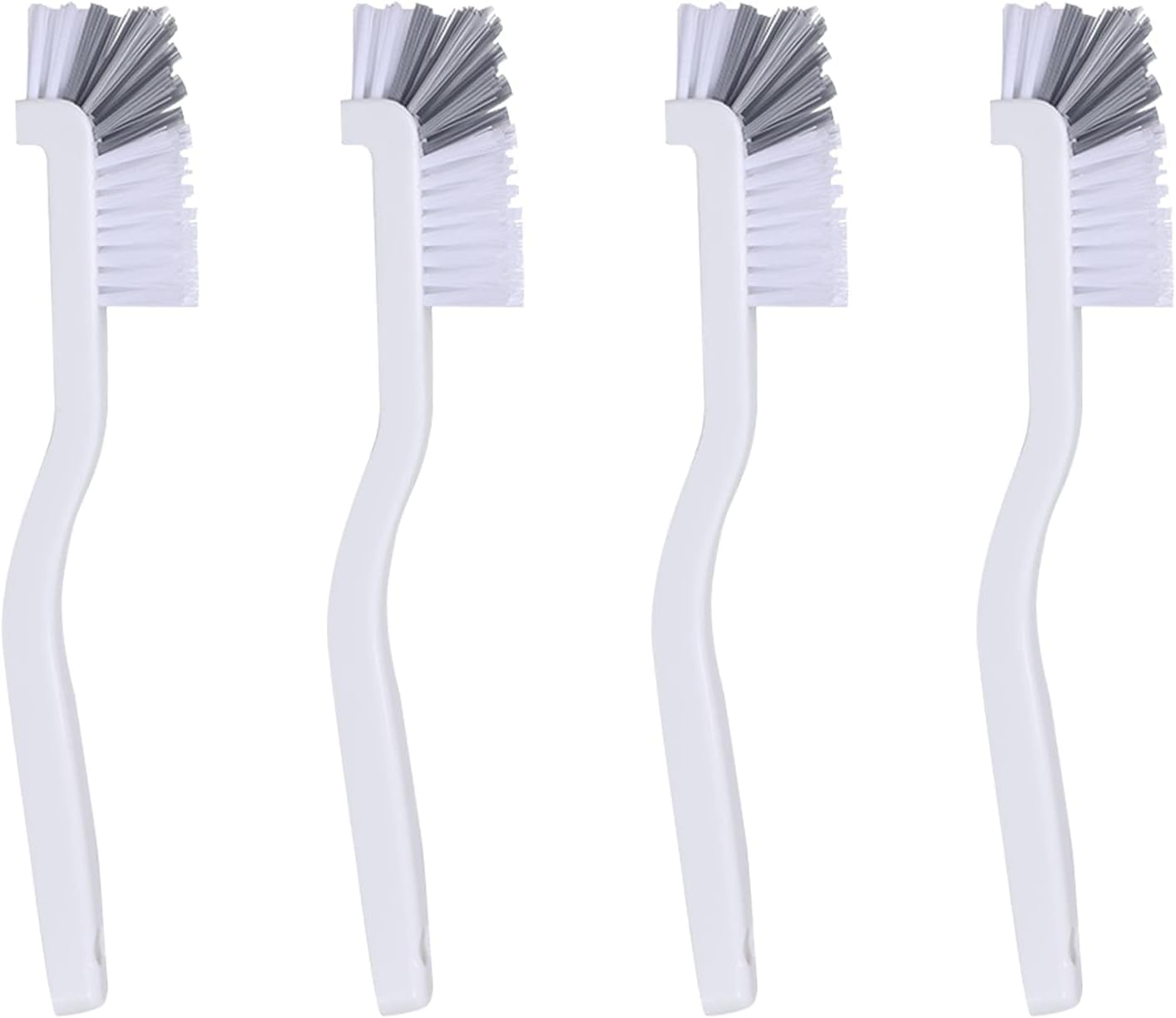 4-Pack Heavy Duty Dishwashing Brushes Set with Long Handles - Multi-Surface Scrubber for Kitchen Sink, Bottles, Pots & Bathroom Grout Cleaning - Angle Brush, Bottle Brush, Sponge Scrubber Included"