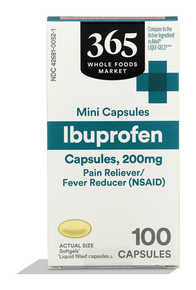 [BRSRAHD7BF5BO3YY] 365 by Whole Foods Market Ibuprofen Soft Gels, 100 CT